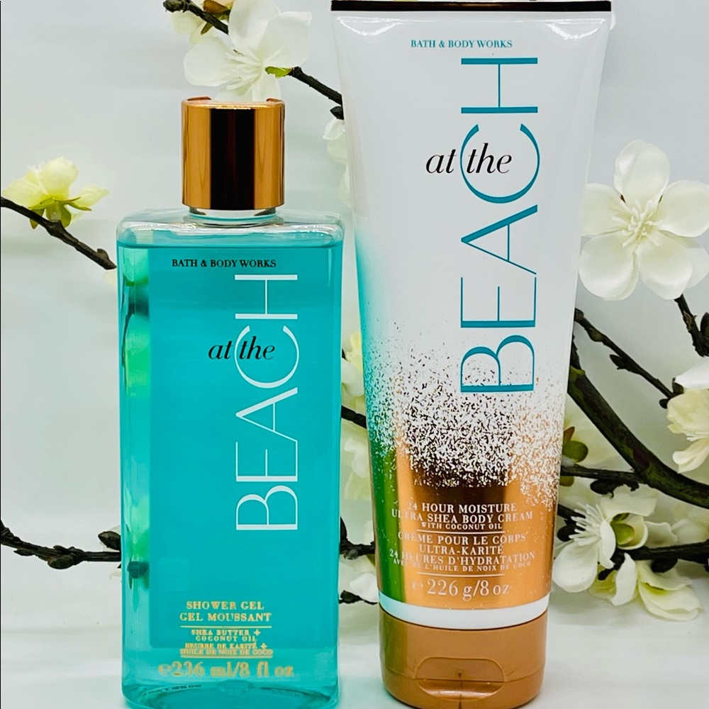 Bath and Body Works At the Beach Duo Set Ultra Shea Body Cream, Shower Gel